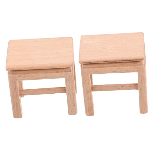 Kisangel 2 Stück Miniatur Puppenhaus Hocker Teilig aus Robustem Holz Charmantes Design Langlebiges Mini Möbel Zubehör für Puppenhäuser und Miniatur Szenen Kisangel 2 Stück Miniatur Puppenhaus Hocker Teilig aus Robustem Holz Charmantes Design Langlebiges Mini Möbel Zubehör für Puppenhäuser und Miniatur Szenen von Kisangel