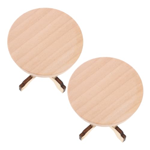 Kisangel 2 Stück Puppenhaus Dekoration Runder Kleiner Beistelltisch Detailgetreues Design für Kreative Spiel Lehrprojekte Kisangel 2 Stück Puppenhaus Dekoration Runder Kleiner Beistelltisch Detailgetreues Design für Kreative Spiel Lehrprojekte von Kisangel
