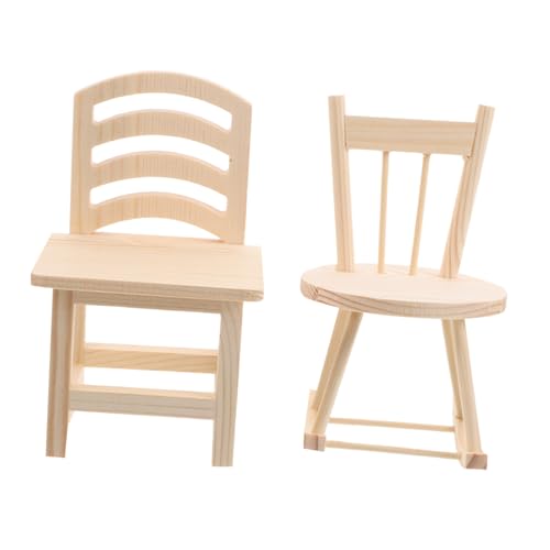 Kisangel 2 Stück Teiliges Mini Holzstuhl DIY für Kleiner Puppenhaus Schaukelstuhl und Mini Sessel aus Holz zum Bemalen und Basteln Fördert Kreativität und Feinmotorik Holzmöbel Kisangel 2 Stück Teiliges Mini Holzstuhl DIY für Kleiner Puppenhaus Schaukelstuhl und Mini Sessel aus Holz zum Bemalen und Basteln Fördert Kreativität und Feinmotorik Holzmöbel von Kisangel