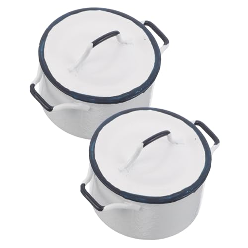 Kisangel 2 Stück Weißer Topf mit Blauem Rand für Puppenhaus-Dekoration Detailgetreue Kochgeschirr-spielzeuge für Miniatur-küchenzubehör für Kreative Szenengestaltung Kisangel 2 Stück Weißer Topf mit Blauem Rand für Puppenhaus-Dekoration Detailgetreue Kochgeschirr-spielzeuge für Miniatur-küchenzubehör für Kreative Szenengestaltung von Kisangel