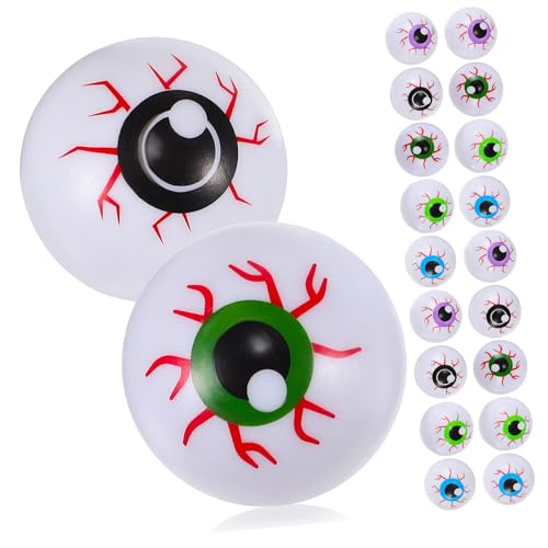 Kisangel 20 Stück Teiliges Bunte Gummibälle Augen Halloween Deko Grusel Augäpfel Basteln Spukige Fake Eyeballs Party Accessoires für Gruselige Stimmung Kisangel 20 Stück Teiliges Bunte Gummibälle Augen Halloween Deko Grusel Augäpfel Basteln Spukige Fake Eyeballs Party Accessoires für Gruselige Stimmung von Kisangel