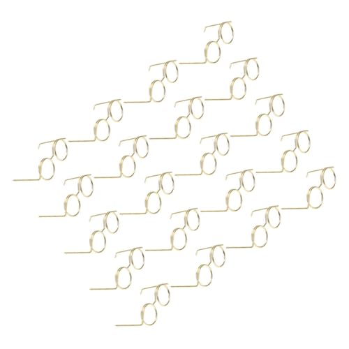 Kisangel 20 Stück Teiliges Mini Metallbrillen für Puppen Randlose Runde DIY Brillenrahmen ohne Gläser Puppenzubehör für Puppenhaus und Kostüm Goldfarbene Miniaturbrillen für Rollenspiele Kisangel 20 Stück Teiliges Mini Metallbrillen für Puppen Randlose Runde DIY Brillenrahmen ohne Gläser Puppenzubehör für Puppenhaus und Kostüm Goldfarbene Miniaturbrillen für Rollenspiele von Kisangel