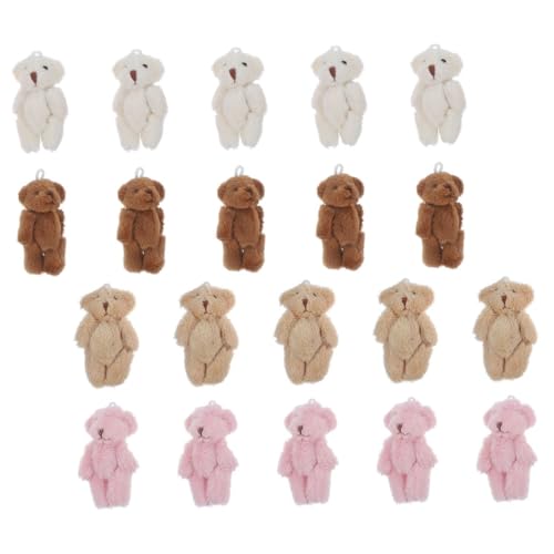 Kisangel 20 Stück Teiliges Mini Plüschbär Kleine Bunte Kuschelbären Weiche Mini Jointed Furry Dolls als Schlüsselanhänger Partydeko Babyparty Graduation Zubehör Kisangel 20 Stück Teiliges Mini Plüschbär Kleine Bunte Kuschelbären Weiche Mini Jointed Furry Dolls als Schlüsselanhänger Partydeko Babyparty Graduation Zubehör von Kisangel