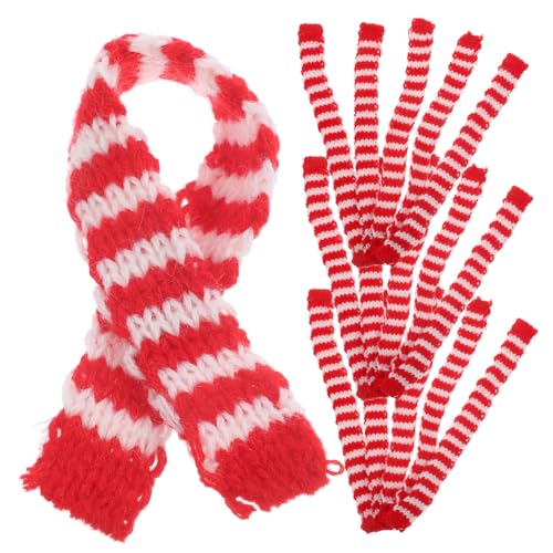 Kisangel 20 Stück Teiliges Mini Puppenschals aus Weicher Wolle Kreative Kleine Tücher mit Rot Weiß Grüner Streifenmuster Leichte Platzsparende Party und Weihnachtsdeko für Puppen und Kisangel 20 Stück Teiliges Mini Puppenschals aus Weicher Wolle Kreative Kleine Tücher mit Rot Weiß Grüner Streifenmuster Leichte Platzsparende Party und Weihnachtsdeko für Puppen und von Kisangel