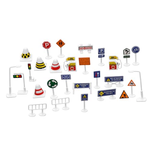 Kisangel 28 Stück Teiliges Verkehrszeichen Spielset aus Realistische Bunte Miniatur Straßenverkehrsschilder DIY Lernspielzeug für Vorschulkinder zur Verkehrserziehung und Kreativen Kisangel 28 Stück Teiliges Verkehrszeichen Spielset aus Realistische Bunte Miniatur Straßenverkehrsschilder DIY Lernspielzeug für Vorschulkinder zur Verkehrserziehung und Kreativen von Kisangel