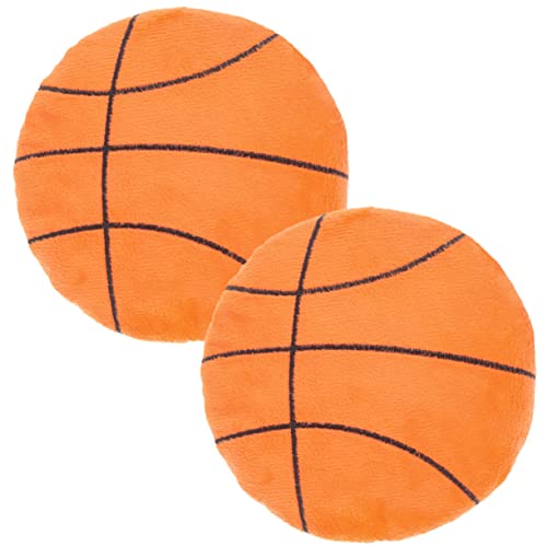 Kisangel 2St Ball- für kinderspielzeug Wurfspielzeug parkettreiniger Children Toys Hund Basketballkorb Flugscheibe am Strand Basketball-Flugscheibe Plüsch Orange von Kisangel