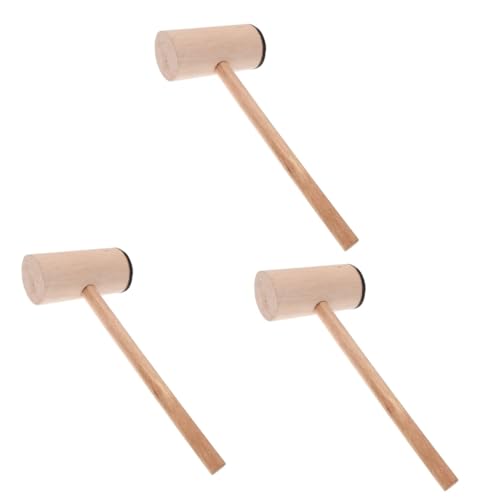 Kisangel 3 Sätze Massivholz Mini Archäologischer Holzhammer Kinderspielzeug Kleiner Hammer Flachkopf Holzhammer 5 Stück Hämmer Schlägel Kettensäge Mini Krabbeln Krabbe 5 Stück * 3 von Kisangel