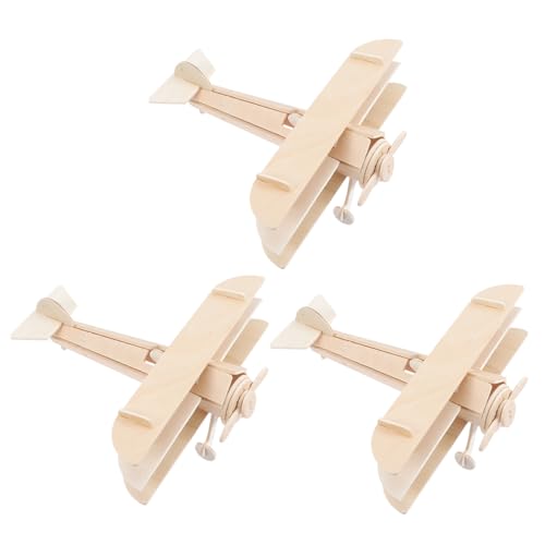 Kisangel 3 Stück Teiliges Holzflugzeug Modellbausatz für DIY Puzzle mit Malset Fördert Kreativität und Hand Auge Koordination Pädagogisches Bastelset Kisangel 3 Stück Teiliges Holzflugzeug Modellbausatz für DIY Puzzle mit Malset Fördert Kreativität und Hand Auge Koordination Pädagogisches Bastelset von Kisangel