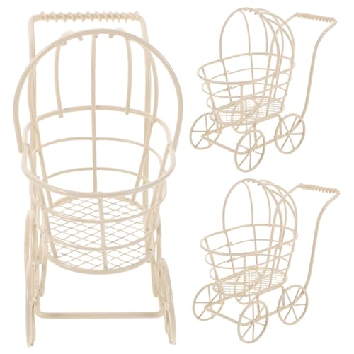 Kisangel 3 Teiliges Kinderwagenspielzeug Kleines Puppenhauszubehör Kinderwagen Miniatur Wohnzimmermöbel Kinderwagen Dekor Kisangel 3 Teiliges Kinderwagenspielzeug Kleines Puppenhauszubehör Kinderwagen Miniatur Wohnzimmermöbel Kinderwagen Dekor von Kisangel
