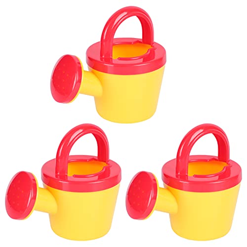 Kisangel 3St Gießkanne Strandspielzeug für wassersprinkler für Schwimmspielzeug Babyspielzeug giesskanne kindergiesßkanne -Shampoo-Topf -Badespielzeug pp Yellow von Kisangel