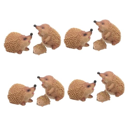 Kisangel 4 Sätze Igel-Ornamente Igelfiguren Wildtiere Handwerk Igel Figur Wildtierfiguren Igel Miniatur Igelmodelle Tierwelt Tierverzierung Tiermodell Igel Dekoration PVC 3 Stück * 4 von Kisangel