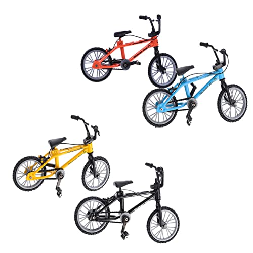 Kisangel 4 Stück Finger Bike Teiliges aus Aluminiumlegierung und Kunststoff Abnehmbar und Wiederzusammensetzbar Robustes Mini Mountainbike Finger Sportspielzeug in Gelb Blau Schwarz Orange Kisangel 4 Stück Finger Bike Teiliges aus Aluminiumlegierung und Kunststoff Abnehmbar und Wiederzusammensetzbar Robustes Mini Mountainbike Finger Sportspielzeug in Gelb Blau Schwarz Orange von Kisangel