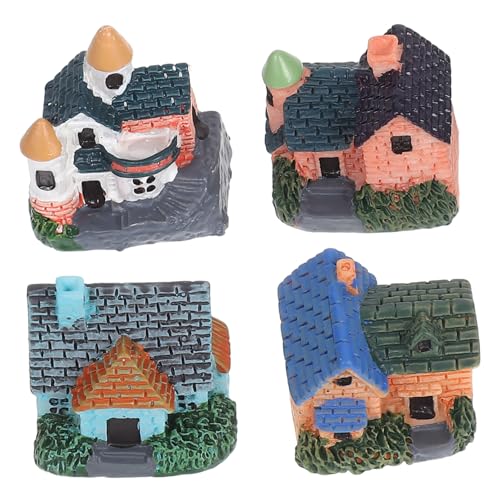 Kisangel 4 Stück Miniatur Resin Haus Modell Robuste Kleine Villa für Mikro Landschaft Leichte Detailreiche Dekoration für Feengarten Blumentopf Puppenhaus Zubehör Pflegeleicht Kisangel 4 Stück Miniatur Resin Haus Modell Robuste Kleine Villa für Mikro Landschaft Leichte Detailreiche Dekoration für Feengarten Blumentopf Puppenhaus Zubehör Pflegeleicht von Kisangel