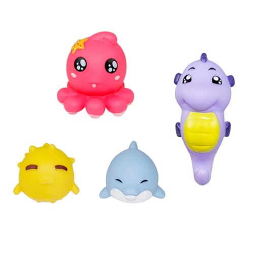 Kisangel 4 Stück Teiliges Badespielzeug aus Lustige Quietschtiere in Meeresform und Oktopusform Leicht und Sicher für Neugeborene Bunter Badespaß für Dusche und Badewanne Kisangel 4 Stück Teiliges Badespielzeug aus Lustige Quietschtiere in Meeresform und Oktopusform Leicht und Sicher für Neugeborene Bunter Badespaß für Dusche und Badewanne von Kisangel