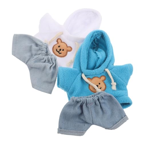 Kisangel 4 Stück Teiliges Bären-Outfit für Kuscheltiere Weiche Baumwoll-Hoodies Denim-Hosen Passgenaue zum Selbermachen Süße Kleidung für Plüschtiere und Puppen Kisangel 4 Stück Teiliges Bären-Outfit für Kuscheltiere Weiche Baumwoll-Hoodies Denim-Hosen Passgenaue zum Selbermachen Süße Kleidung für Plüschtiere und Puppen von Kisangel