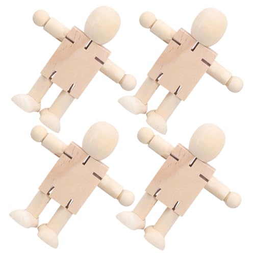 Kisangel 4 Stück Teiliges DIY Holzroboter aus Stabilem Holz Unvollendete Figuren zum Bemalen Kreatives Bastelspielzeug für Handgemachte Dekoration und Lernspielzeug Kisangel 4 Stück Teiliges DIY Holzroboter aus Stabilem Holz Unvollendete Figuren zum Bemalen Kreatives Bastelspielzeug für Handgemachte Dekoration und Lernspielzeug von Kisangel