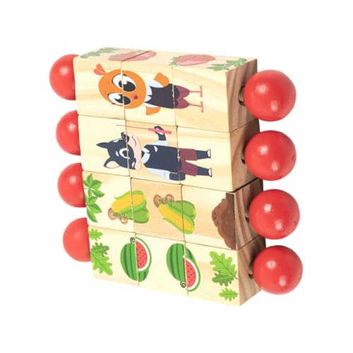Kisangel 4 Stück Teiliges Holzspielzeug Drehbares Tierpuzzle Lernspielzeug Montessori Motorikspielzeug Robust und Sicher für Kleinkinder Kisangel 4 Stück Teiliges Holzspielzeug Drehbares Tierpuzzle Lernspielzeug Montessori Motorikspielzeug Robust und Sicher für Kleinkinder von Kisangel