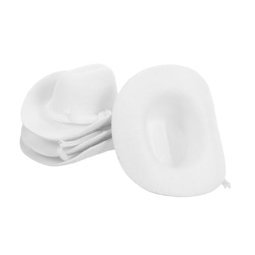 Kisangel 4 Stück Teiliges Mini Cowboy Hut Weiß Miniatur Western Hüte für Puppenhaus Deko DIY Basteln Mini Western Party Zubehör Kisangel 4 Stück Teiliges Mini Cowboy Hut Weiß Miniatur Western Hüte für Puppenhaus Deko DIY Basteln Mini Western Party Zubehör von Kisangel