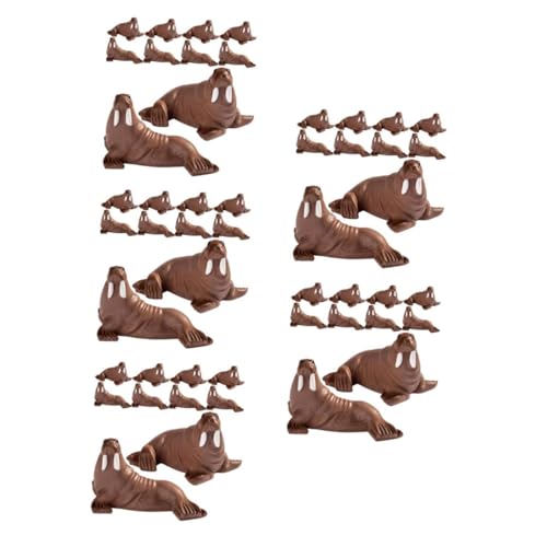 Kisangel 5 Sätze Walross-Puppe Miniaturtiere Tierfiguren Für Spielzeugtiere Minitiere Zum Basteln Tierfigurenhandwerk Tierisches Spielset Tiere Coffee Harz 10 Stück * 5 von Kisangel