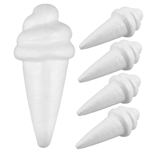 Kisangel 5 Stück Teiliges Kunstschaum Eistüten Bastelset Realistische Eiscreme Dekoration aus Weißem Polystyrol Sicher für Interaktives Lernen und Kreative Party deko Kisangel 5 Stück Teiliges Kunstschaum Eistüten Bastelset Realistische Eiscreme Dekoration aus Weißem Polystyrol Sicher für Interaktives Lernen und Kreative Party deko von Kisangel
