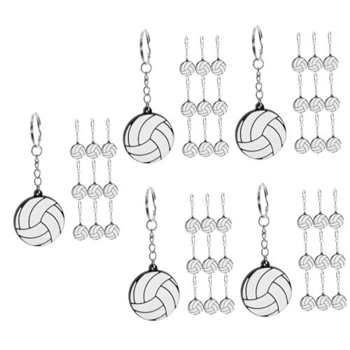 Kisangel 50 Stück Volleyball Schlüsselanhänger Exquisite Sportball Schlüsselanhänger Schlüsselanhänger Anhänger Sport Partygeschenke Sport Thema Schlüsselanhänger Hängende von Kisangel