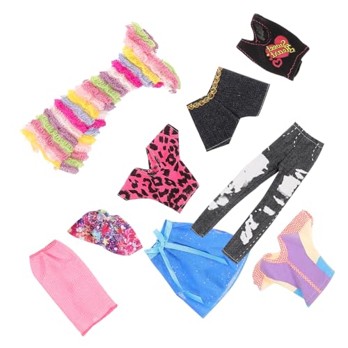 Kisangel 5Sätze Puppenkleidungsset Teiliges Austauschbares Puppenkostüm Outfits Für Puppen DIY Puppenzubehör Für Verkleiden von Kisangel