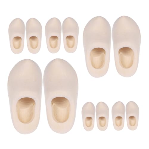 Kisangel 6 Paare Miniatur Holzschuhe Unfertige Niederländische Holzklompen DIY Bastelset für Bemalbare Mini Puppenschuhe Vielseitige Holzschuhe für Puppenhausdekoration und Kreative Kisangel 6 Paare Miniatur Holzschuhe Unfertige Niederländische Holzklompen DIY Bastelset für Bemalbare Mini Puppenschuhe Vielseitige Holzschuhe für Puppenhausdekoration und Kreative von Kisangel