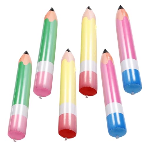 Kisangel 6 Stück Aufblasbare Riesen Bleistifte PVC Robust Lustige Schulanfang Deko für Klassenzimmer Garten Kreative Back To School Party Dekoration Sichere Kinderspielzeug Bleistiftballons Kisangel 6 Stück Aufblasbare Riesen Bleistifte PVC Robust Lustige Schulanfang Deko für Klassenzimmer Garten Kreative Back To School Party Dekoration Sichere Kinderspielzeug Bleistiftballons von Kisangel