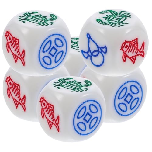 Kisangel 6 Stück Fisch Krabben Garnelen Würfelspiel Würfel aus Robustem Resin Leicht Griffig Langlebig für Brettspiele und Partyspaß Kisangel 6 Stück Fisch Krabben Garnelen Würfelspiel Würfel aus Robustem Resin Leicht Griffig Langlebig für Brettspiele und Partyspaß von Kisangel