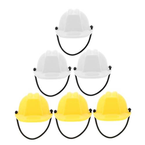 Kisangel 6 Stück Mini Bauhelme aus Kunststoff Detailgetreue Sicherheitshelme für Puppen Strapazierfähige Miniatur Schutzhelme für Basteln Partydeko und Puppenzubehör Weiß Gelb Kisangel 6 Stück Mini Bauhelme aus Kunststoff Detailgetreue Sicherheitshelme für Puppen Strapazierfähige Miniatur Schutzhelme für Basteln Partydeko und Puppenzubehör Weiß Gelb von Kisangel