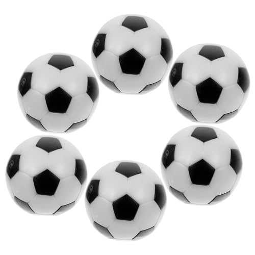 Kisangel 6 Stück Schwarz Weißer Ball Mini Fußball Tischtennis Mini Heiligen Fußball Heller Fußball Tischfußball Tischfußball Fußball Fußball Tisch Mini Fußball Spielzeugbälle von Kisangel