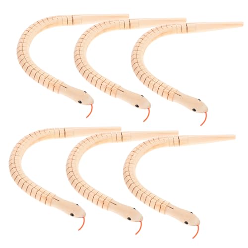 Kisangel 6 Stück Teiliges Flexibles Holzschlangen Bemalen Gelenkiges DIY Holzspielzeug Blanko Schlangenspielfigur für Motorikförderndes Bastelset für Kreative Tierdekoration Kisangel 6 Stück Teiliges Flexibles Holzschlangen Bemalen Gelenkiges DIY Holzspielzeug Blanko Schlangenspielfigur für Motorikförderndes Bastelset für Kreative Tierdekoration von Kisangel