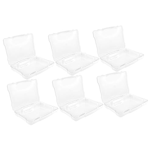 Kisangel 6Er Boxen Storage Boxes aufbwahrungs-Box aufbewahrungs Boxen fotoaufbewahrung Schraubenbox Kiste für Teile Fotobewahrer Fotos Tragetasche Plastik pp Transparent von Kisangel