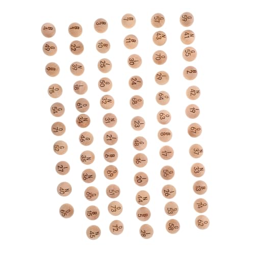 Kisangel 75 Stück Teiliges Set Holz Bingo Kugeln aus Massivem Holz Nummeriert und Klar Graviert Robust und Leicht für Familienfeiern Schulaktivitäten Team Building und Partyspiele Kisangel 75 Stück Teiliges Set Holz Bingo Kugeln aus Massivem Holz Nummeriert und Klar Graviert Robust und Leicht für Familienfeiern Schulaktivitäten Team Building und Partyspiele von Kisangel
