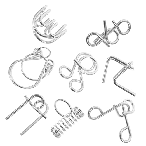Kisangel 8 Stück Teiliges Metall Knobelspiel Langlebige Gehirntrainer Puzzles für Erwachsene und Antikes Design Konzentrations und Geschicklichkeitsspiel ohne Elektronik Tragbar mit Kisangel 8 Stück Teiliges Metall Knobelspiel Langlebige Gehirntrainer Puzzles für Erwachsene und Antikes Design Konzentrations und Geschicklichkeitsspiel ohne Elektronik Tragbar mit von Kisangel
