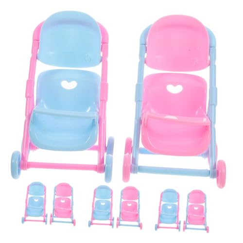 Kisangel 8 Stück Teiliges Mini Puppenwagen Robustem Kunststoff Detailgetreues Fantasievolles Rollenspiel und Puppenhaus-zubehör Tragbar für Drinnen und Draußen Kisangel 8 Stück Teiliges Mini Puppenwagen Robustem Kunststoff Detailgetreues Fantasievolles Rollenspiel und Puppenhaus-zubehör Tragbar für Drinnen und Draußen von Kisangel