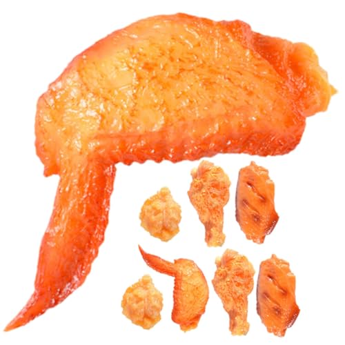 Kisangel 8 Stück Teiliges Realistisches Hühnchenmodell aus Langlebigem PVC Detailgetreue Gebratene Hähnchenschenkel und Flügel Lebensechte Fake Food Deko für Küche Party und Fotografie Kisangel 8 Stück Teiliges Realistisches Hühnchenmodell aus Langlebigem PVC Detailgetreue Gebratene Hähnchenschenkel und Flügel Lebensechte Fake Food Deko für Küche Party und Fotografie von Kisangel