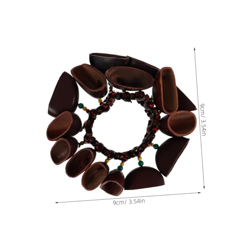 Kisangel Afrikanisches Nussschalen Armband mit Handrassel Einzigartiges Tribal Musikinstrument Klarer Klang Vielseitig als Percussion Instrument und Schmuck für Männer Geeignet Kisangel Afrikanisches Nussschalen Armband mit Handrassel Einzigartiges Tribal Musikinstrument Klarer Klang Vielseitig als Percussion Instrument und Schmuck für Männer Geeignet von Kisangel