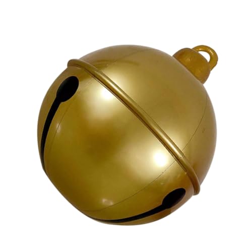 Kisangel Ballonglocken große Jingle-Glocke Schlauchboote im Freien Bälle aufblasen Kugelballon Weihnachtsballons PVC-Ballon Partyballon Lustige Ballons Partydekoration Neuheit Ballon Golden von Kisangel