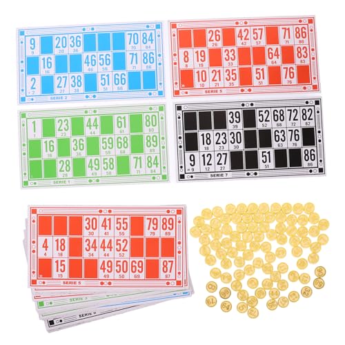 Kisangel Bingo Spielset Holzspielsteine und Papiernummern Karten Familien Brettspiel Klassisch Party Spiel Zubehör für Erwachsene und Gesellschaftsspiele Kisangel Bingo Spielset Holzspielsteine und Papiernummern Karten Familien Brettspiel Klassisch Party Spiel Zubehör für Erwachsene und Gesellschaftsspiele von Kisangel