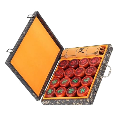 Kisangel Chinesisches Holzschach Set für Erwachsene Stabiles Langlebiges Chinesisches Schachspiel mit Klaren Praktisches Holzspiel für Drinnen und Draußen Pädagogisches Schachspiel Kisangel Chinesisches Holzschach Set für Erwachsene Stabiles Langlebiges Chinesisches Schachspiel mit Klaren Praktisches Holzspiel für Drinnen und Draußen Pädagogisches Schachspiel von Kisangel