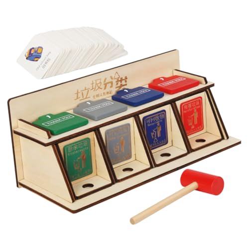 Kisangel DIY Holzspielzeug Müllsortierung Lernspielzeug Pädagogisch Fördernd Umweltbewusstes Recycling für Vorschulkinder mit Einfachem Zusammenbau und Sicherem Glattem Material Kisangel DIY Holzspielzeug Müllsortierung Lernspielzeug Pädagogisch Fördernd Umweltbewusstes Recycling für Vorschulkinder mit Einfachem Zusammenbau und Sicherem Glattem Material von Kisangel