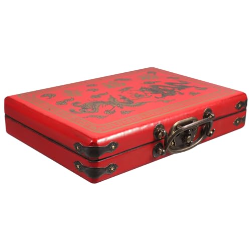 Kisangel Delicate Holz Mahjong Aufbewahrungsbox mit Tragegriff Retro Design Große Kapazität Praktischer Organizer für Mahjong und Vielseitige Lagerung für Freunde Kisangel Delicate Holz Mahjong Aufbewahrungsbox mit Tragegriff Retro Design Große Kapazität Praktischer Organizer für Mahjong und Vielseitige Lagerung für Freunde von Kisangel
