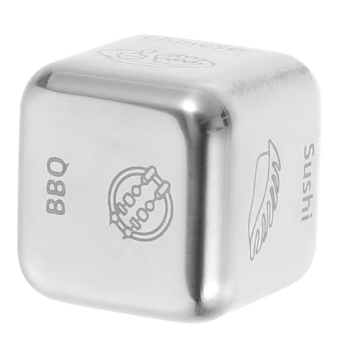 Kisangel Edelstahl Food Decision Dice Würfel Praktischer Essensentscheider für Abend Jubiläum Geschenk Leicht Tragbar Langlebig Kreativer Dinnerwürfel für Zuhause Party Kisangel Edelstahl Food Decision Dice Würfel Praktischer Essensentscheider für Abend Jubiläum Geschenk Leicht Tragbar Langlebig Kreativer Dinnerwürfel für Zuhause Party von Kisangel