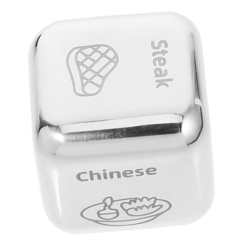 Kisangel Edelstahl Food Decision Dice Würfel Spiel für Jahrestag Lustige Essenswahl Würfel für Dinner und Abend Stressfreie Essensentscheidung Kisangel Edelstahl Food Decision Dice Würfel Spiel für Jahrestag Lustige Essenswahl Würfel für Dinner und Abend Stressfreie Essensentscheidung von Kisangel