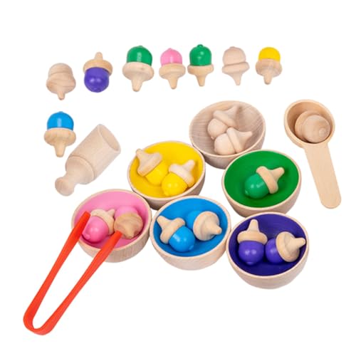 Kisangel Farbenfrohes Holzspielzeug Sortierbecher und Gyroskope für Motorische und Kognitive Handliches Lernspielzeug zur Farb und Formerkennung Sicher und Langlebig Kisangel Farbenfrohes Holzspielzeug Sortierbecher und Gyroskope für Motorische und Kognitive Handliches Lernspielzeug zur Farb und Formerkennung Sicher und Langlebig von Kisangel