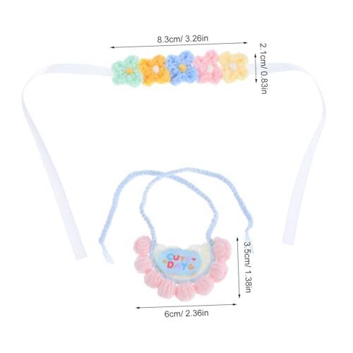 Kisangel Handgestricktes Puppen-Outfit mit Blumen-Stirnband und Spucktuch Passend für Sammlerpuppen Plüschtiere Dekorative Stofftier-Kleidung Kisangel Handgestricktes Puppen-Outfit mit Blumen-Stirnband und Spucktuch Passend für Sammlerpuppen Plüschtiere Dekorative Stofftier-Kleidung von Kisangel