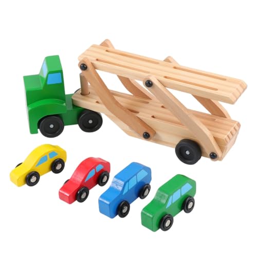 Kisangel Kognitiv-interaktives Holzspielzeug Für Jungen Und Mädchen Frühes Lernspielzeug Für Jungen Autospielzeug Trägerlader Spielzeugset Für Jungen Und Mädchen Zufällige Farbe von Kisangel