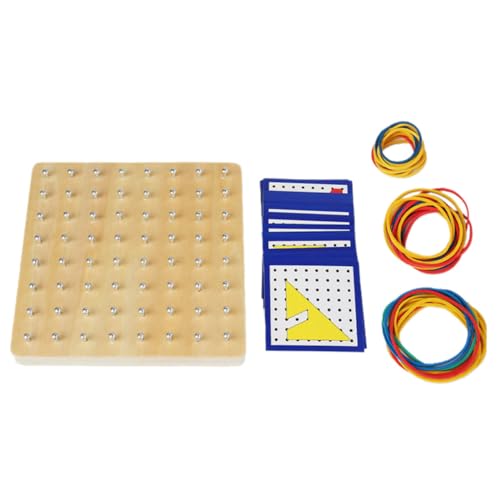 Kisangel Holz Geoboard Lernspielzeug Nagelbrett für Montessori Frühförderung Geometrisches Fördert Kreativität und Formenerkennung Ab Jahren Kisangel Holz Geoboard Lernspielzeug Nagelbrett für Montessori Frühförderung Geometrisches Fördert Kreativität und Formenerkennung Ab Jahren von Kisangel