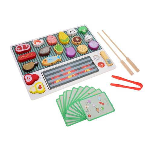 Kisangel Holz Grillspielzeug Set für Realistisches BBQ Spielset mit Vielseitigen Koch und Grillfunktionen Fördert Fantasie und Motorische Fähigkeiten Party und Rollenspielzeug für Kisangel Holz Grillspielzeug Set für Realistisches BBQ Spielset mit Vielseitigen Koch und Grillfunktionen Fördert Fantasie und Motorische Fähigkeiten Party und Rollenspielzeug für von Kisangel